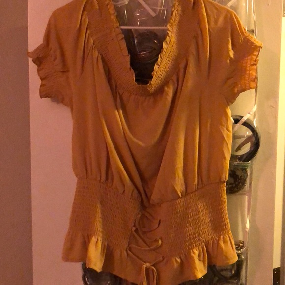 Short Sleeve Peasant Top - Picture 1 of 1